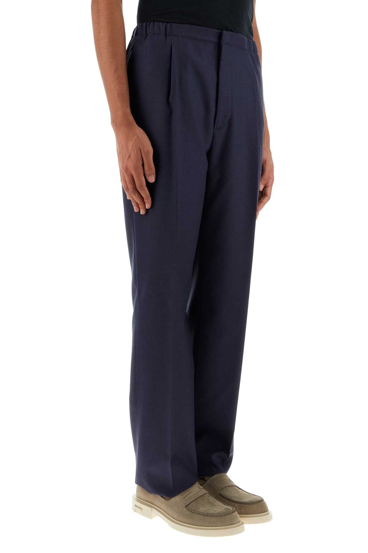 Fendi Men Blue Wool Pant