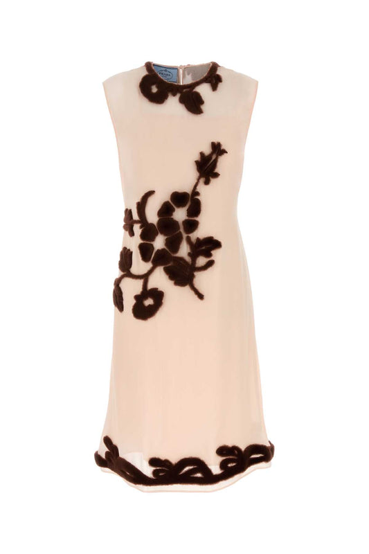 Prada Women Light Pink Georgette Dress