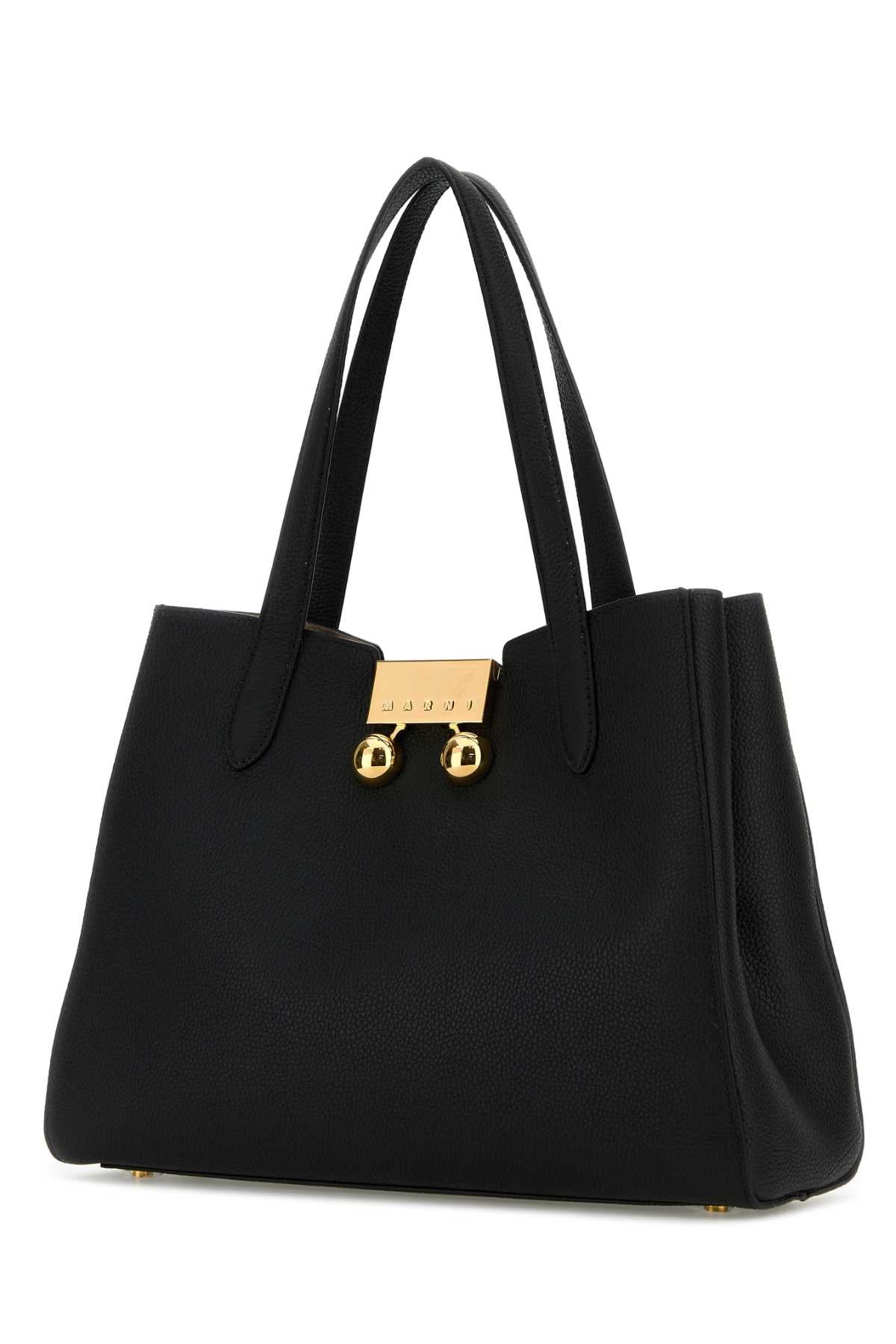 Marni Women Black Leather Trunkaroo Shoulder Bag