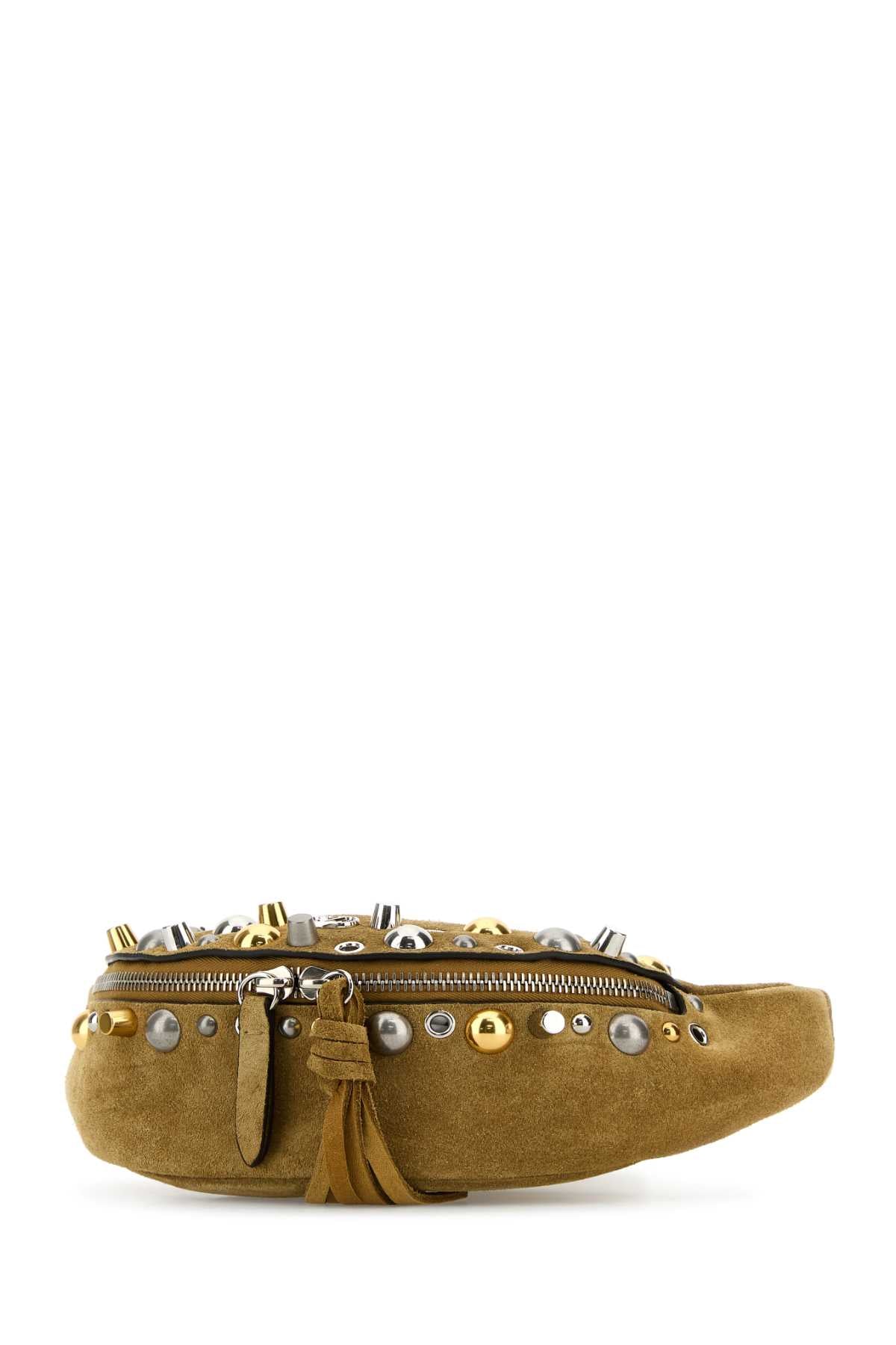 Valentino Garavani Men Beige Suede Nellcã´Te Belt Bag