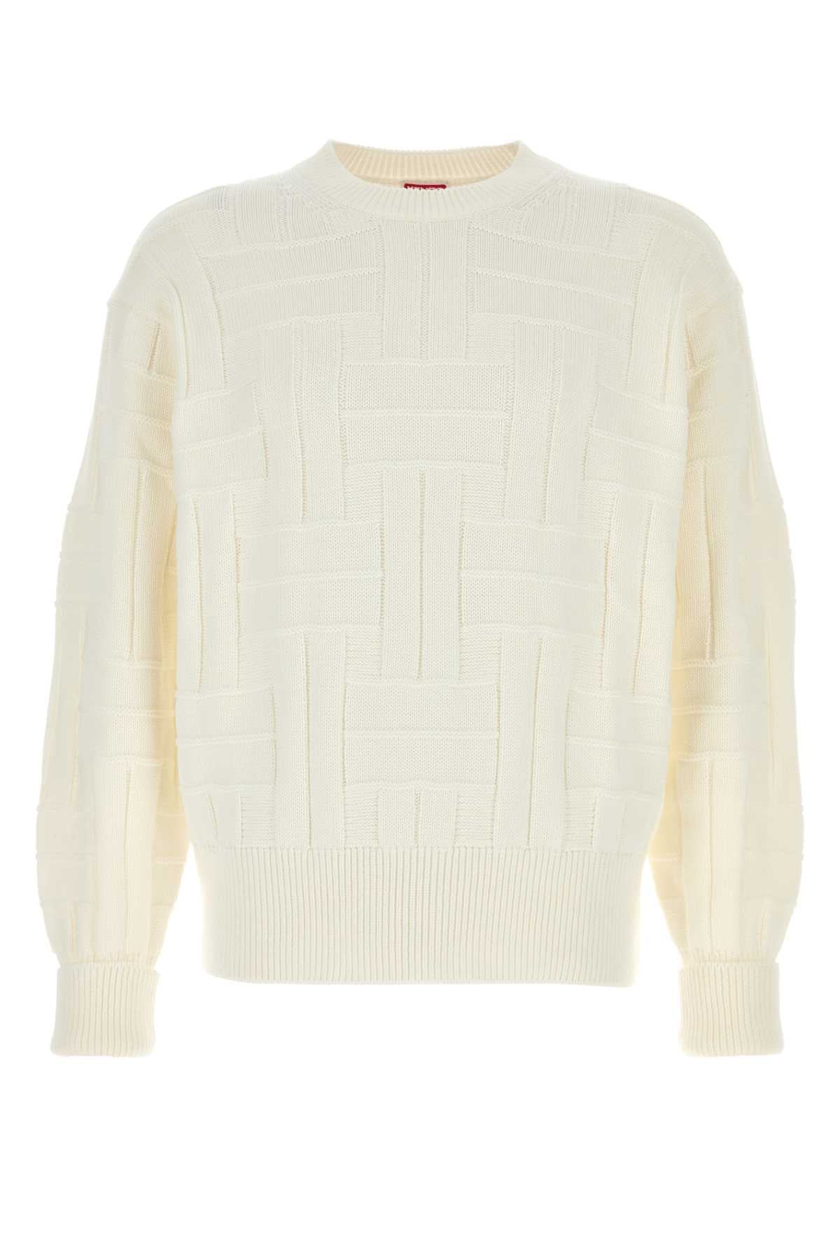 Kenzo Men White Cotton Sweater