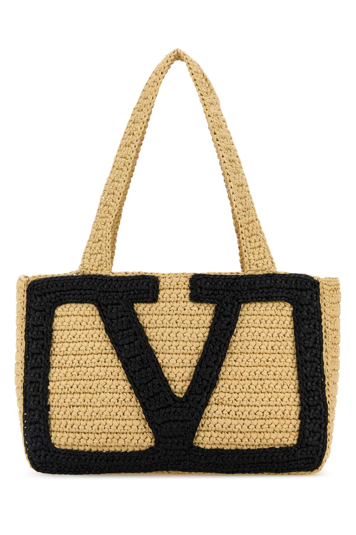 Valentino Garavani Women Raffia Medium Viva Superstar Shopping Bag