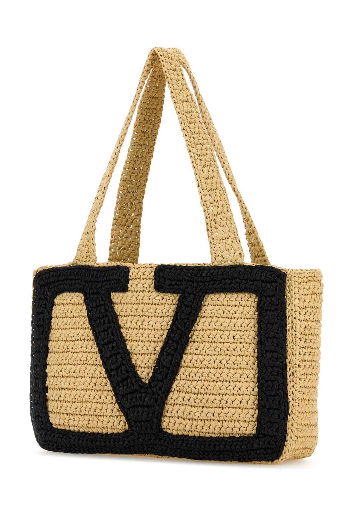 Valentino Garavani Women Raffia Medium Viva Superstar Shopping Bag