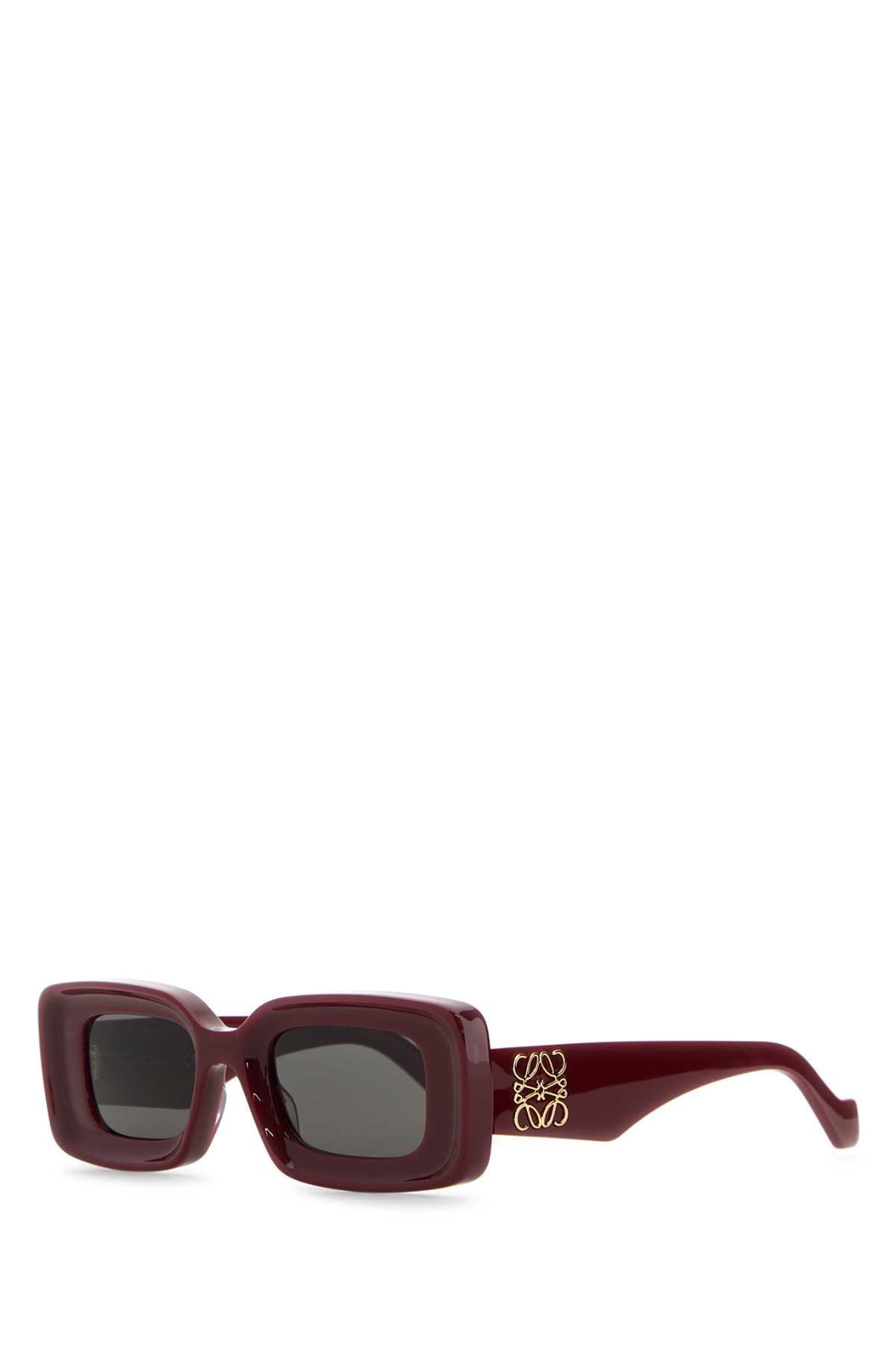 Loewe Unisex Burgundy Acetate Sunglasses