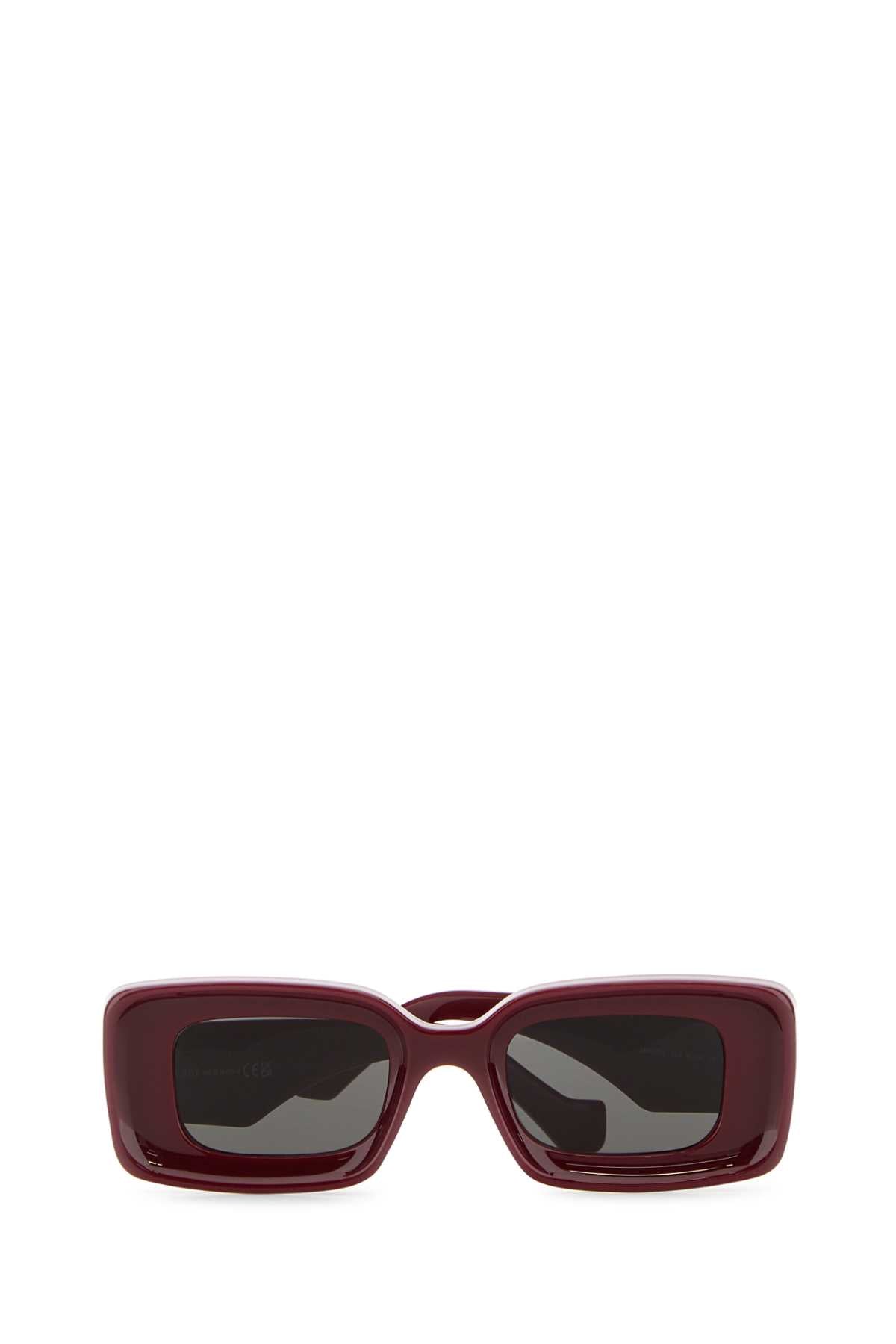 Loewe Unisex Burgundy Acetate Sunglasses