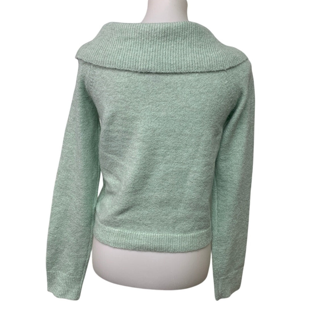 New American Eagle Womens Small Cowl Neck Off Shoulder Long Sleeve Knit Sweater