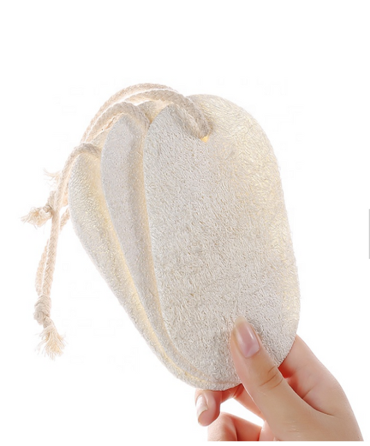 #1 NATUAL LOOFAH BATH SPONGE  - 6" Pure Body Exfoliation -  ITEM CODE: 660457595513-0