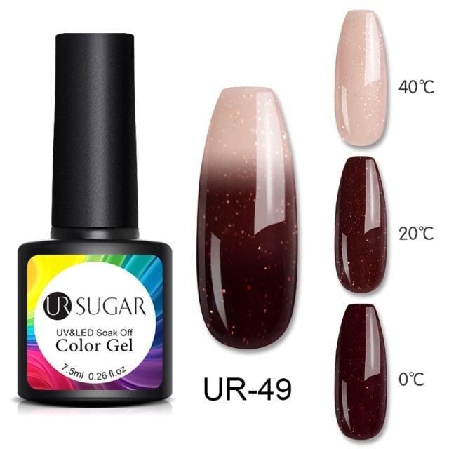 2022 NEW Purple Gel Nail Polish UV Color Changing Gel Nail Polish Stylish Three Layer Effect For Womens