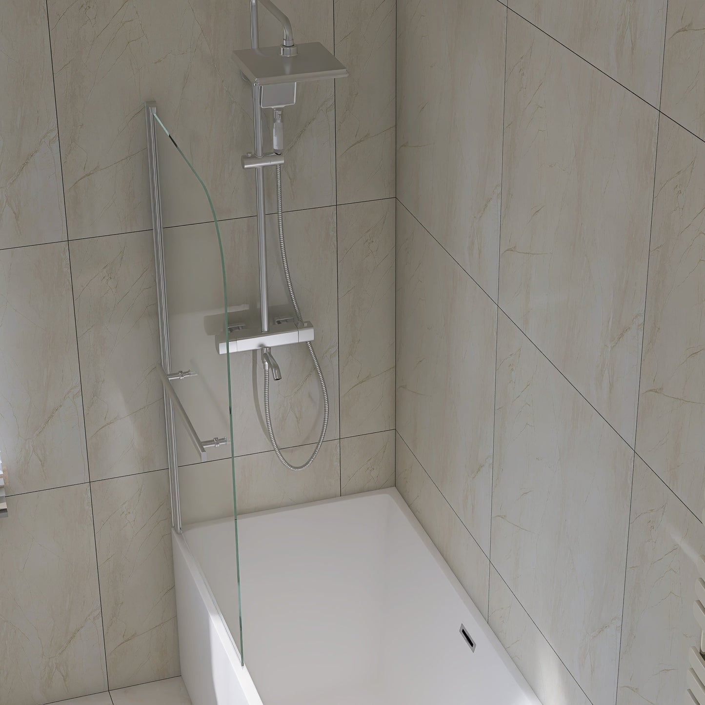 Goodyo 31"X55" Bathtub Shower Screen Frameless Door