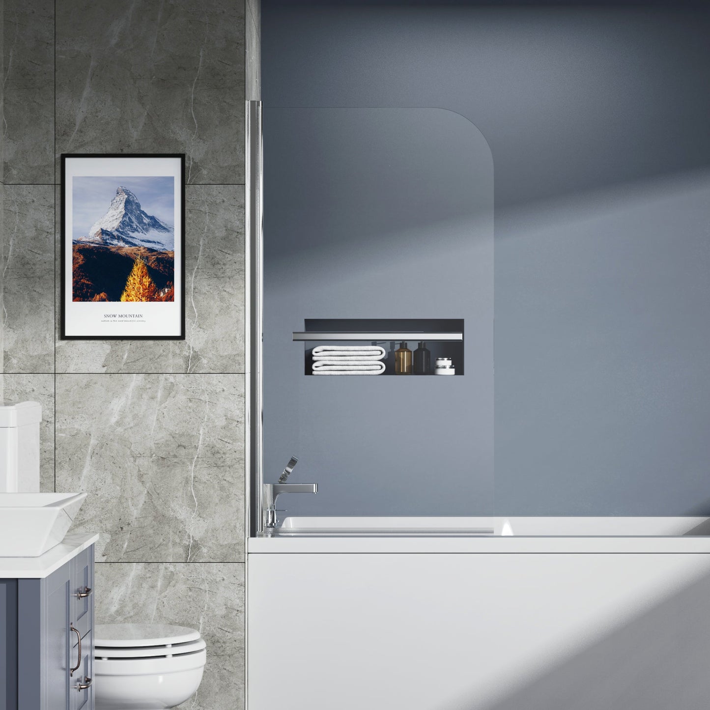 Goodyo 31"X55" Bathtub Shower Screen Frameless Door