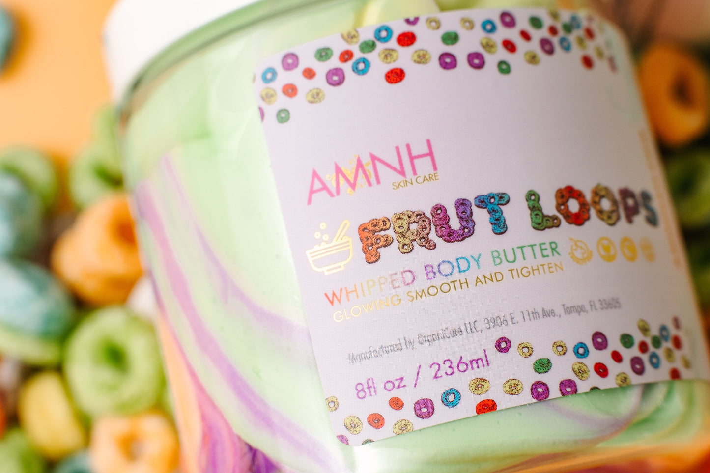 "Frut Loops" Organic Whipped Body Butter - Vegan, Cruelty-Free, Natural Ingredients, Woman Owned Brand