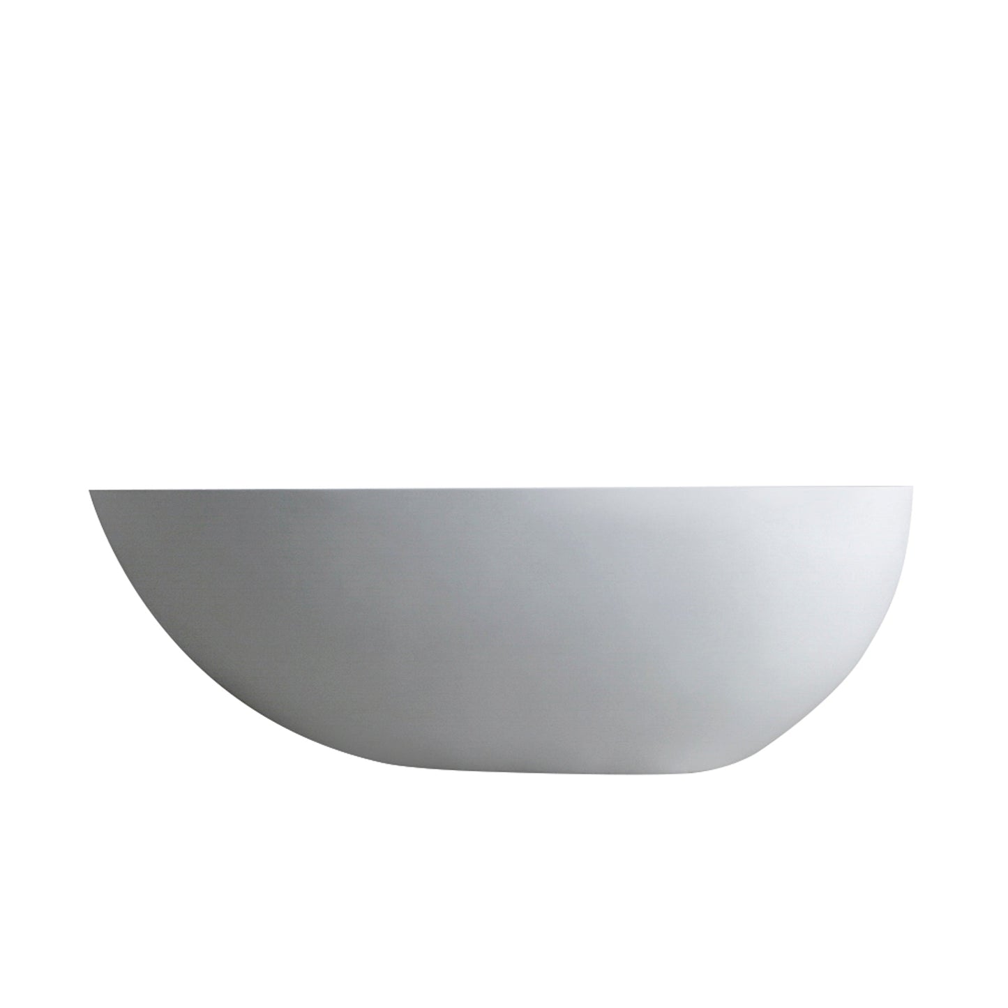 59 Inch Freestanding Egg Shape Solid Surface Bathtub