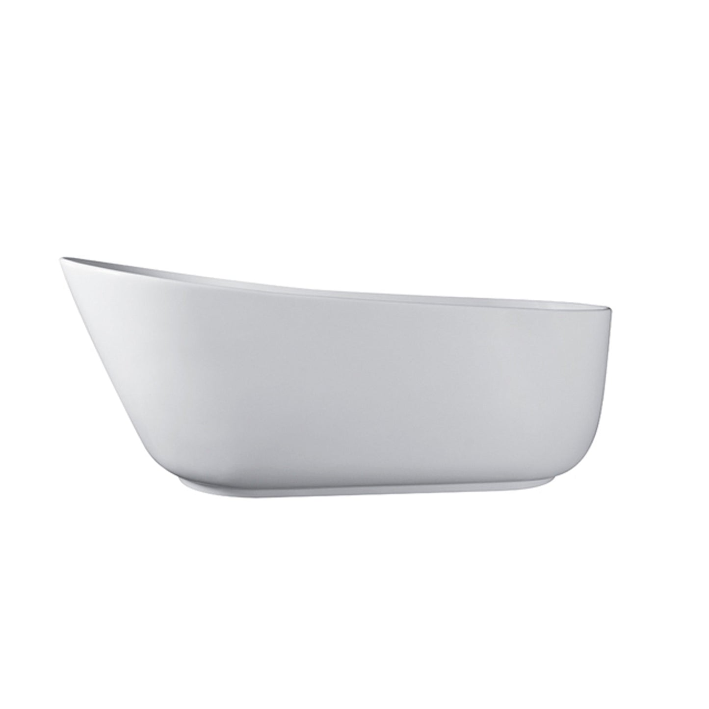 67 Inch Solid Surface Oval Shape Soaking Bathtub