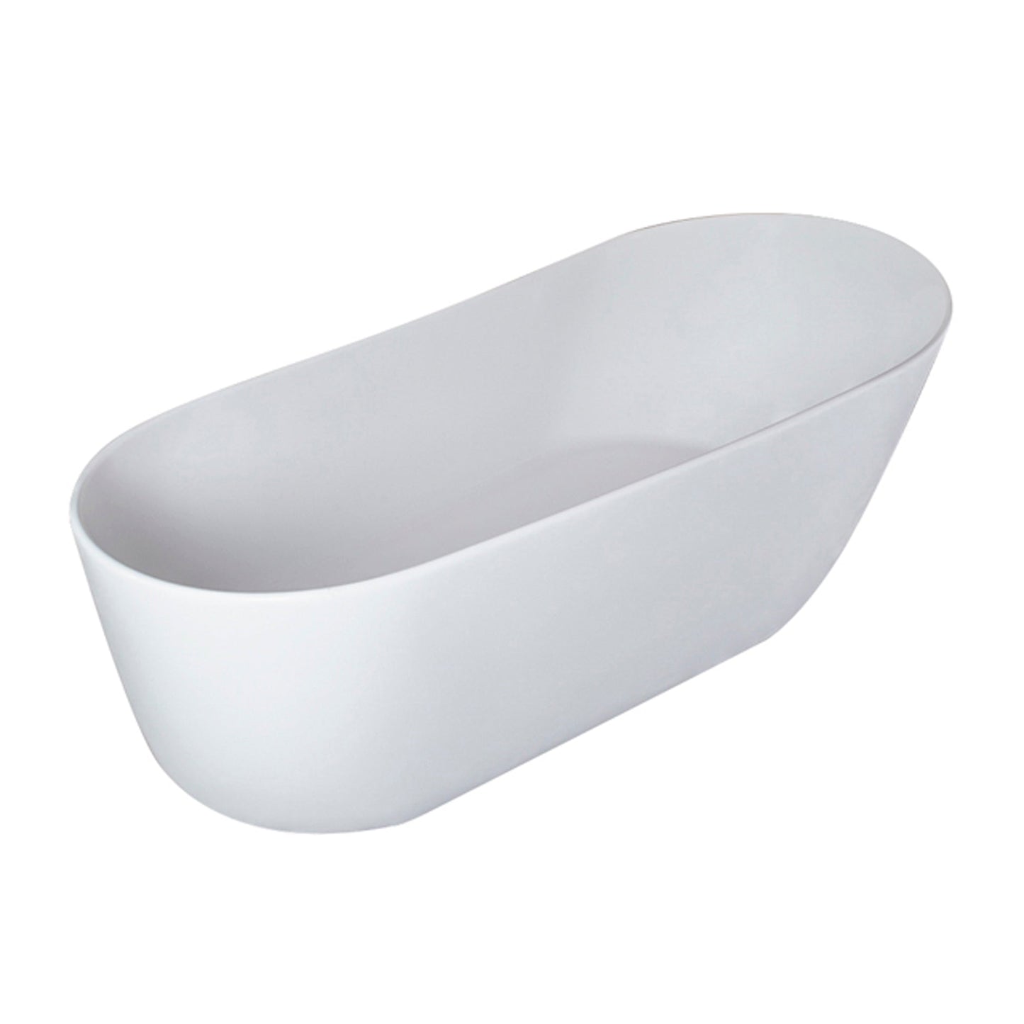 67 Inch Solid Surface Oval Shape Soaking Bathtub