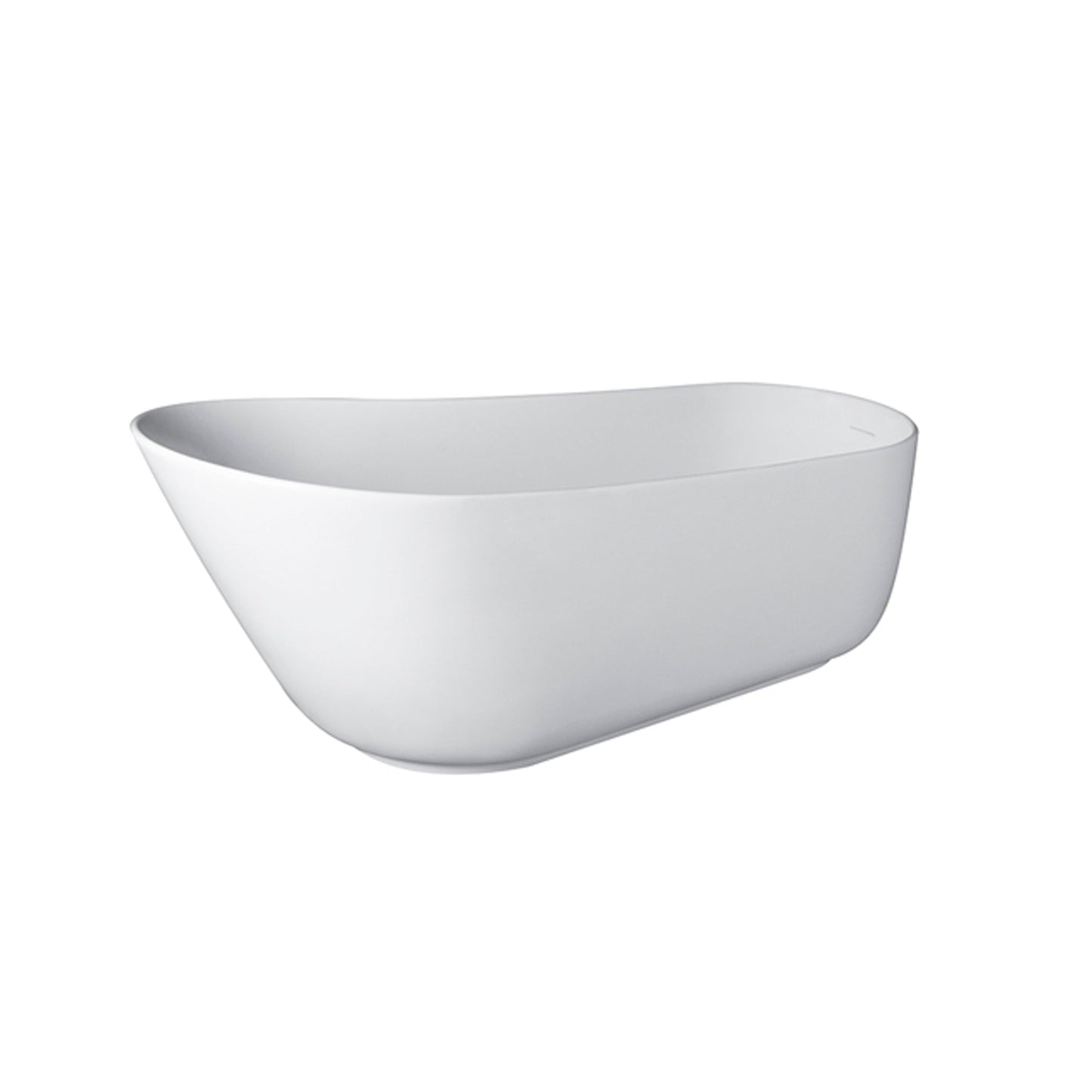 67 Inch Solid Surface Oval Shape Soaking Bathtub