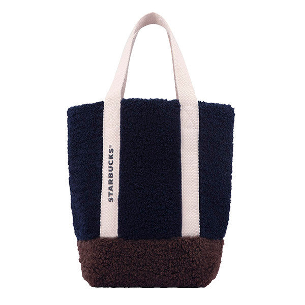 Starbucks Taiwan Furry Plush Tote Bag Patch Logo 23FW-1