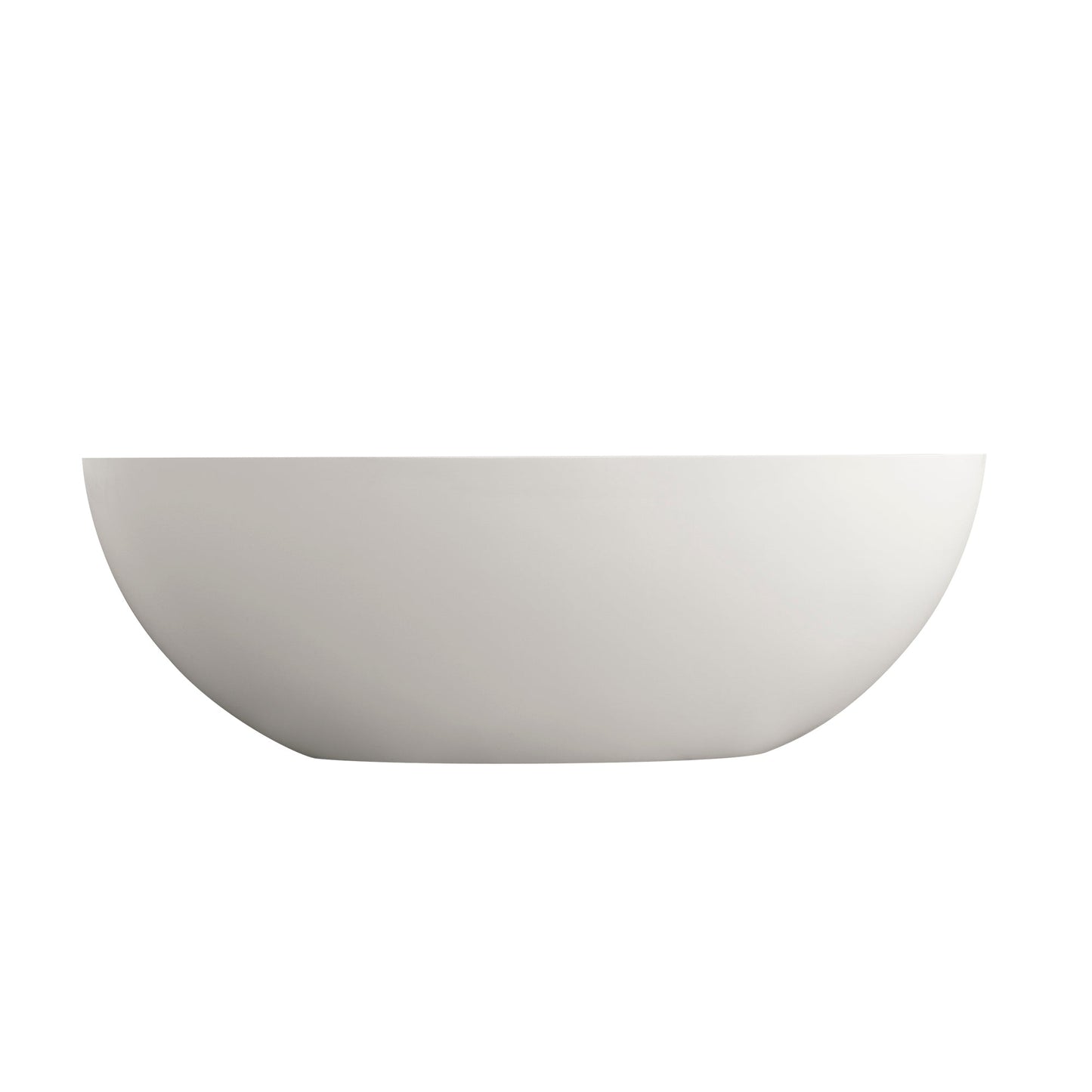 65.2 Inch Freestanding Solid Surface Soaking Bathtub