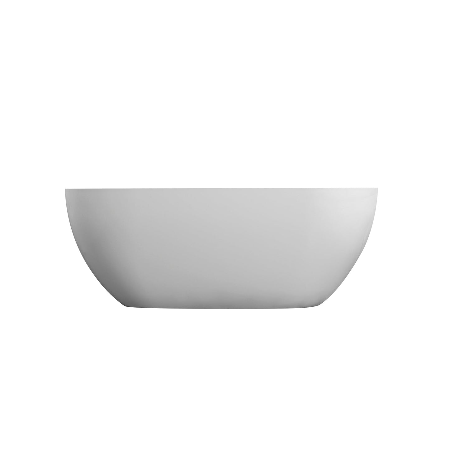 59 Inch Solid Surface Oval Freestanding Bathtub