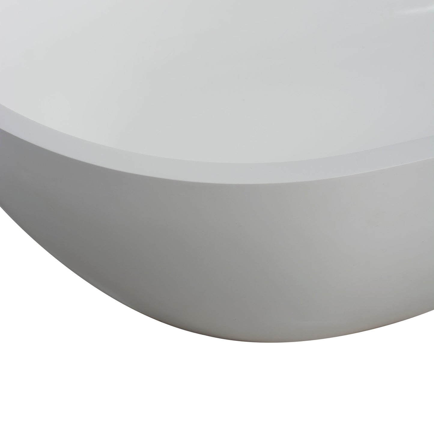 59 Inch Solid Surface Oval Freestanding Bathtub
