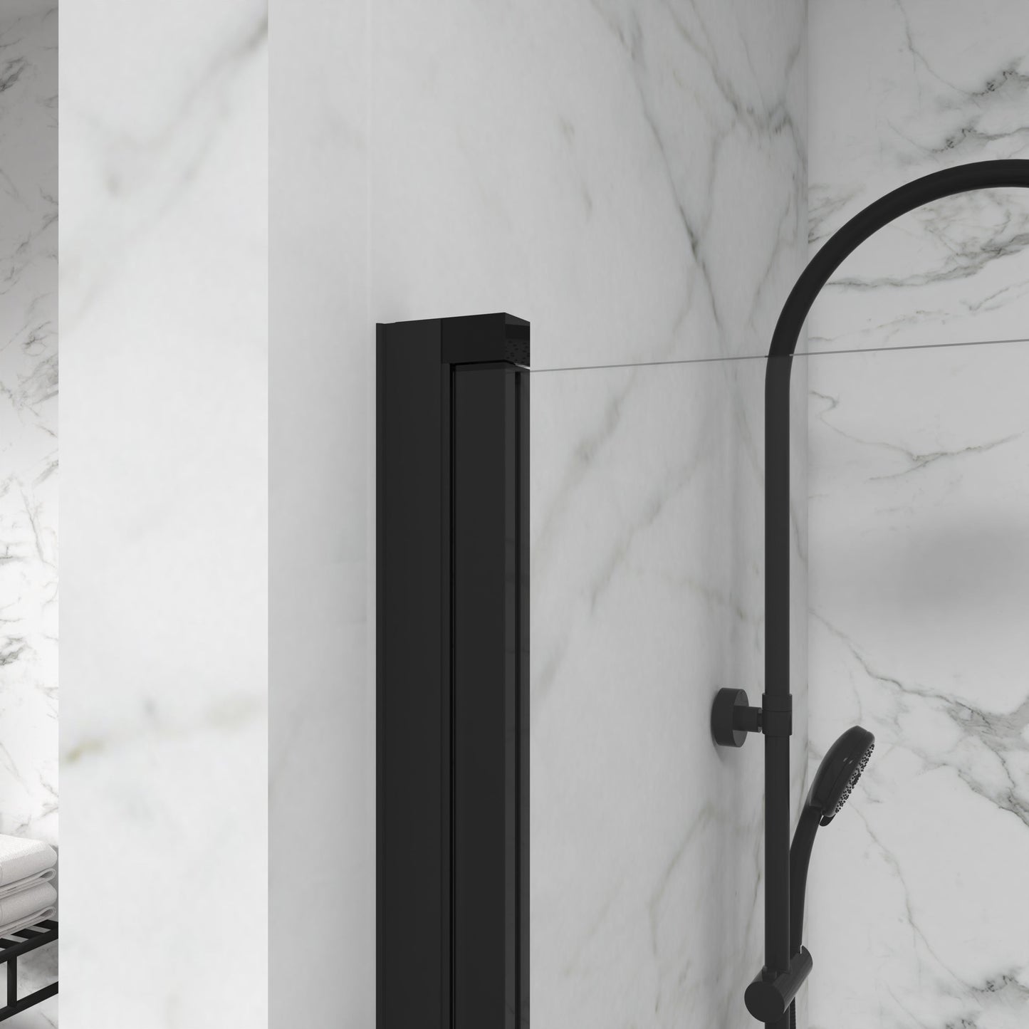Goodyo Bathtub Screen Panel Shower Door 180° Pivot