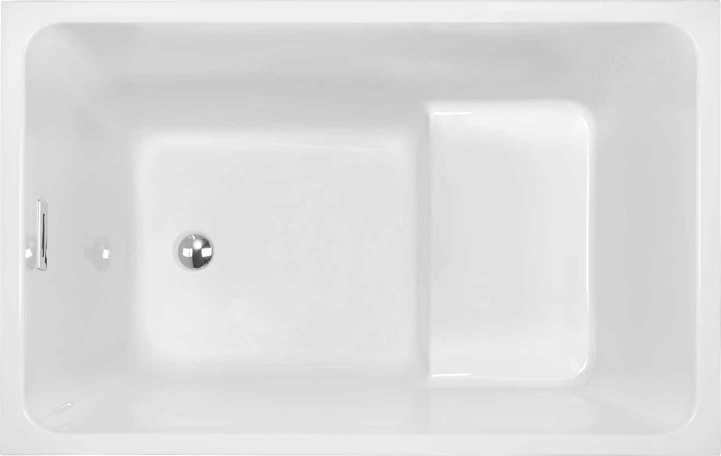 47" Acrylic Freestanding Bathtub with Seat