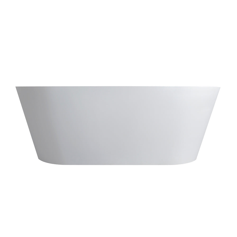 63 Inch Freestanding Solid Surface Soaking Bathtub