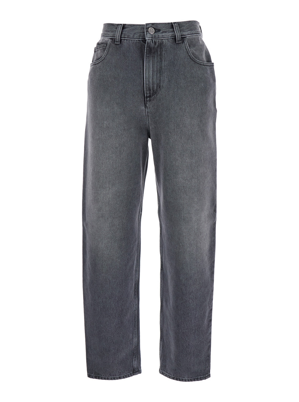 Moncler Women Grey Five-Pocket Jeans In Denim Woman