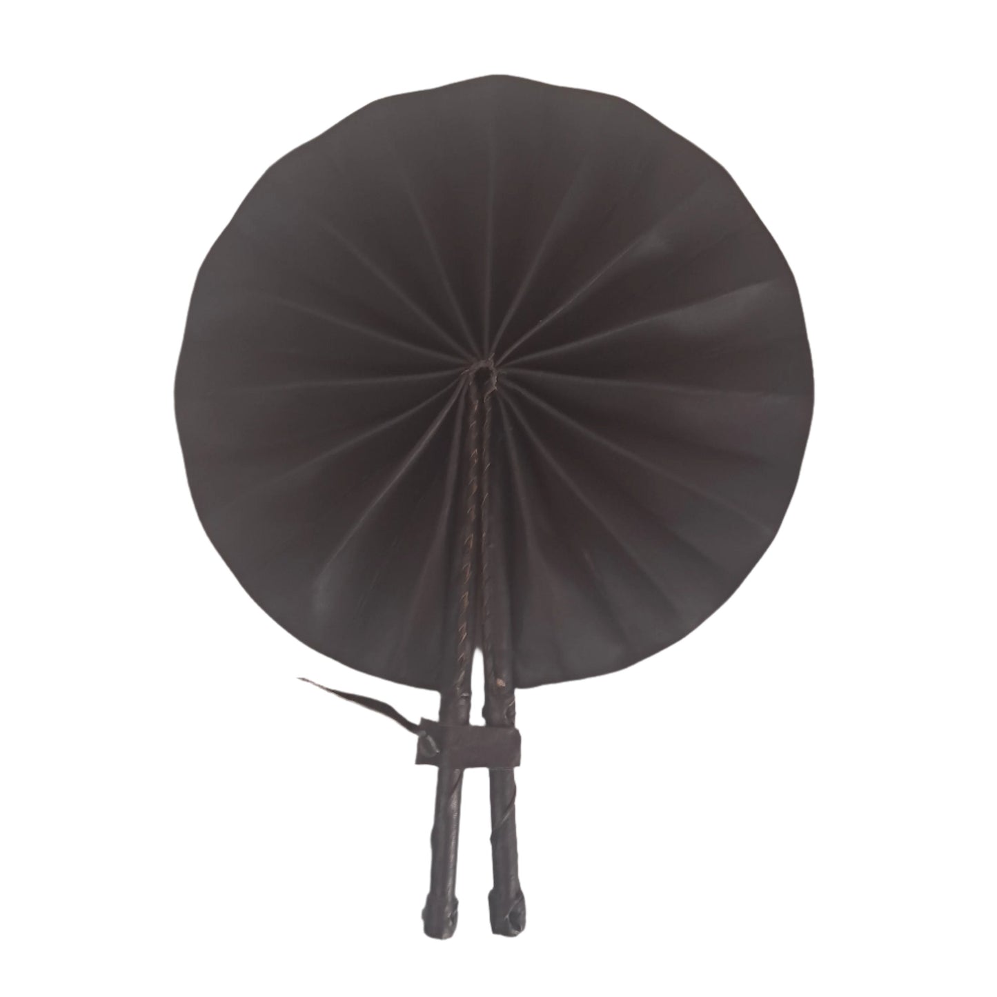 Ghanaian Plain Fabric Fan - PF001 Black