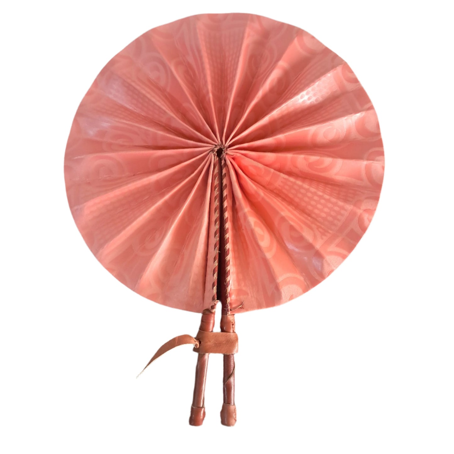 Ghanaian Plain Fabric Fan - PF003  Peach