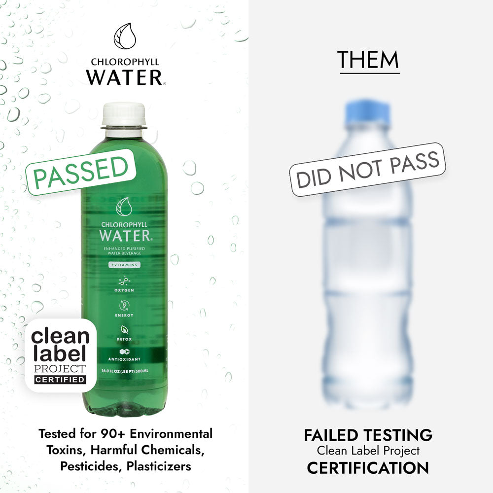 Chlorophyll Water® **PREORDER** (Case of 12): Chlorophyll & Ultra-Purified Water with Essential Vitamins A, B12, C and D3