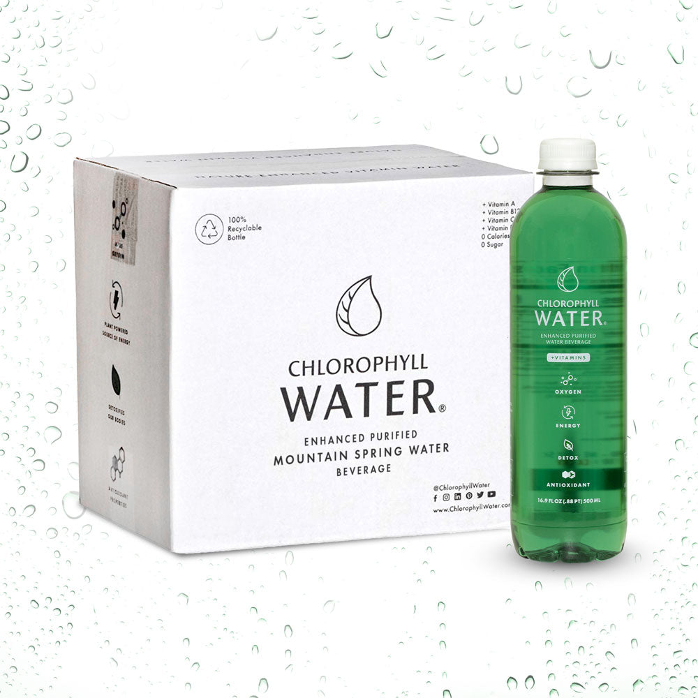 Chlorophyll Water® **PREORDER** (Case of 12): Chlorophyll & Ultra-Purified Water with Essential Vitamins A, B12, C and D3