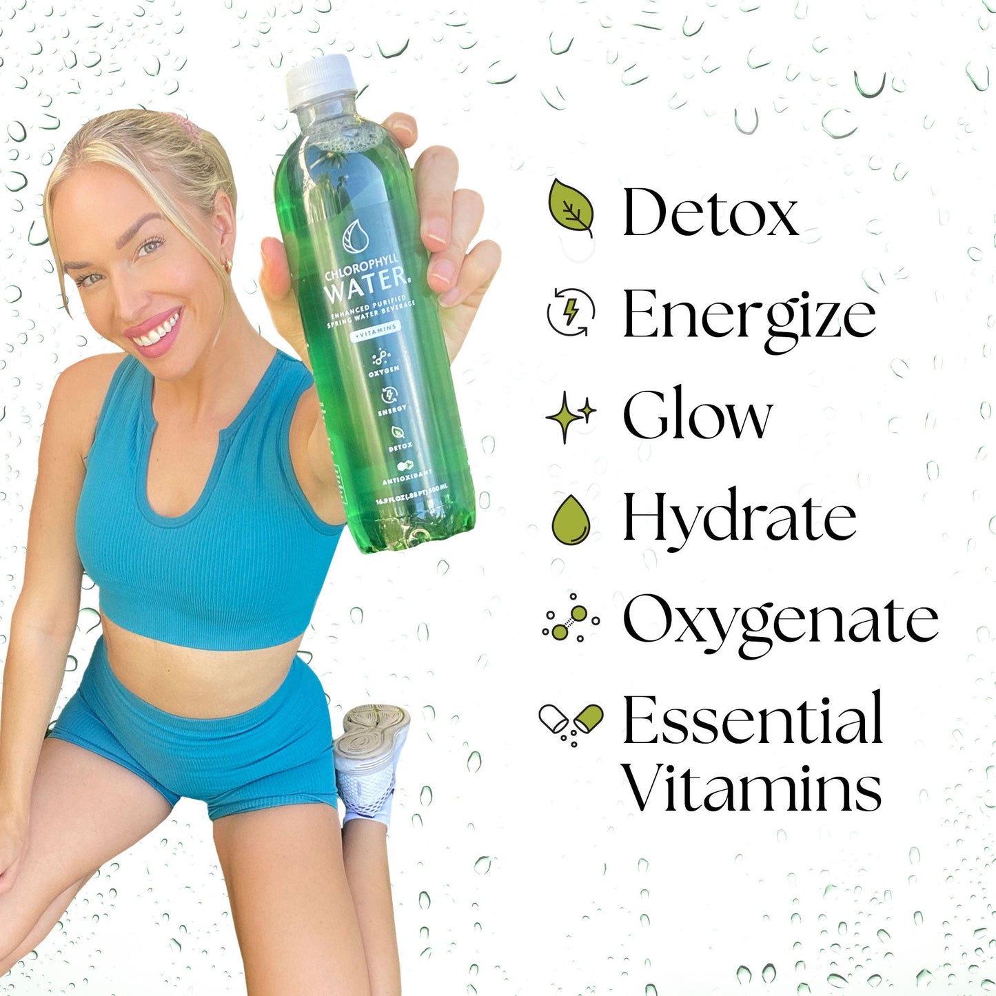 Chlorophyll Water® **PREORDER** (Case of 12): Chlorophyll & Ultra-Purified Water with Essential Vitamins A, B12, C and D3