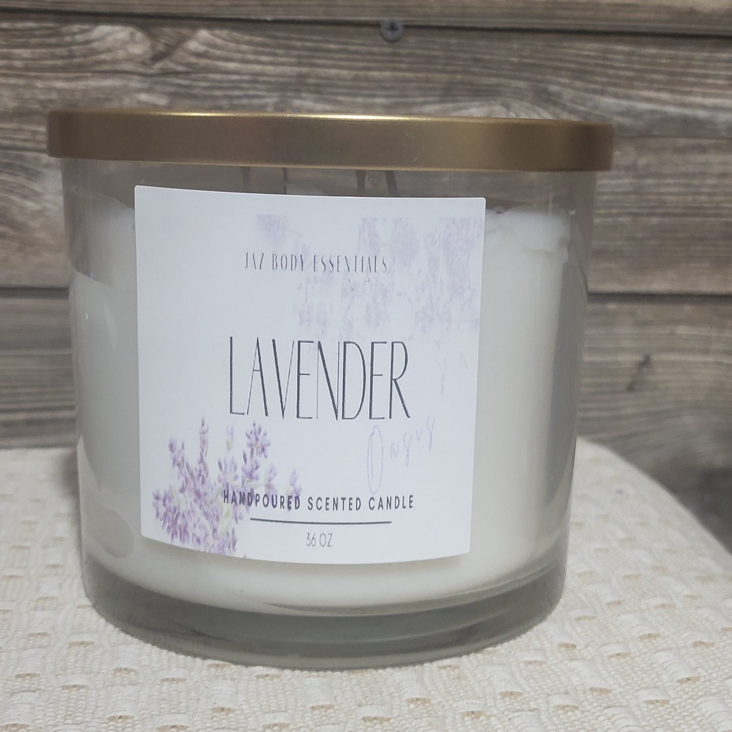 Peaches and Prosseco Scented 4 wick 36oz Candle-1