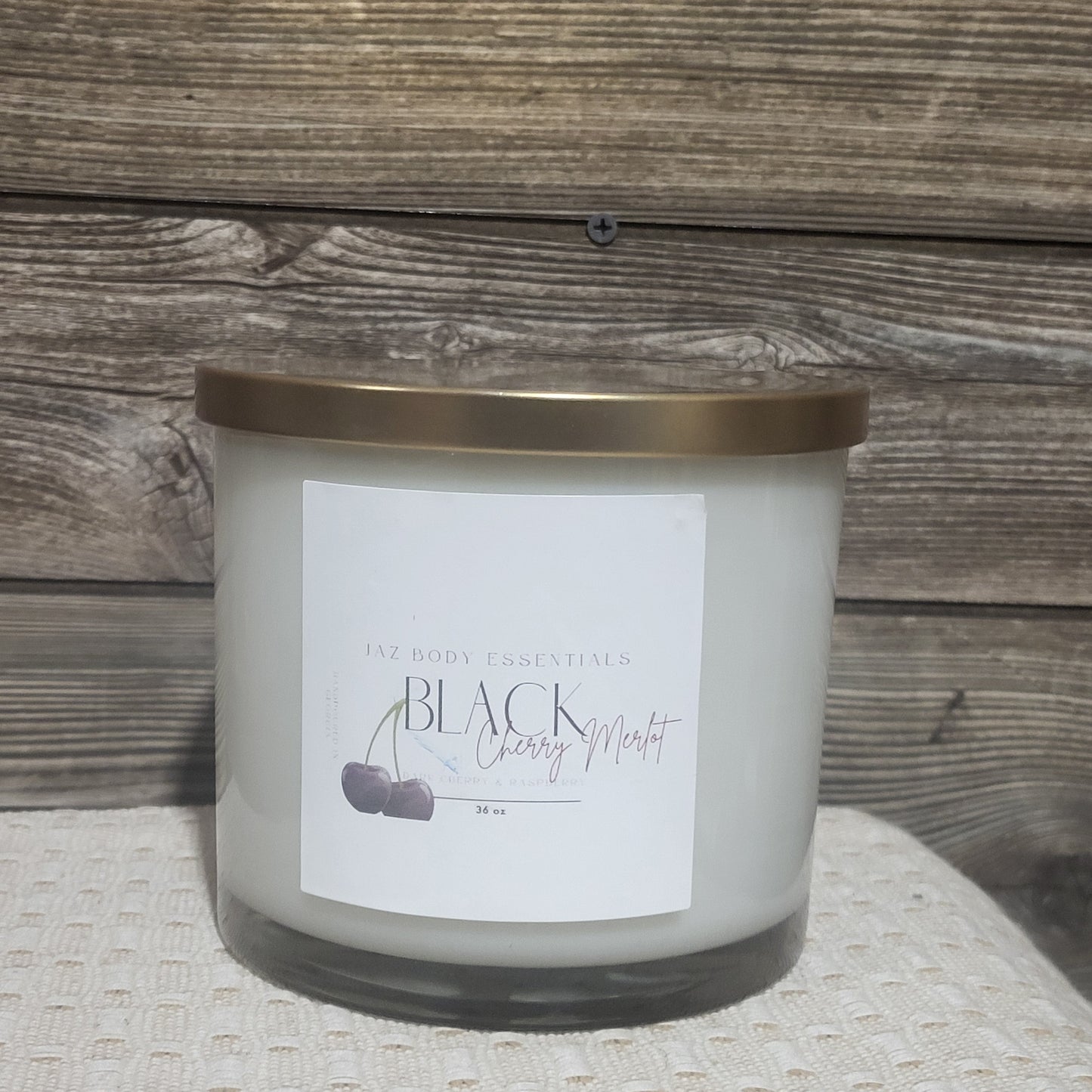 Peaches and Prosseco Scented 4 wick 36oz Candle-2