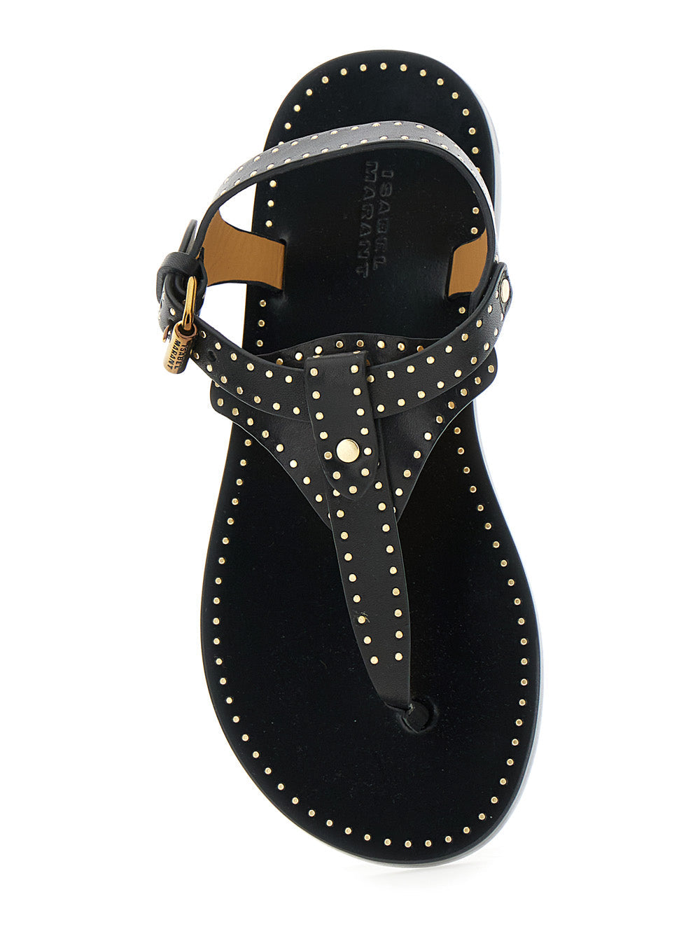 Isabel Marant Women 'Jooni' Black Sandals With Buckle Closure And Metal Studs In Leather Woman