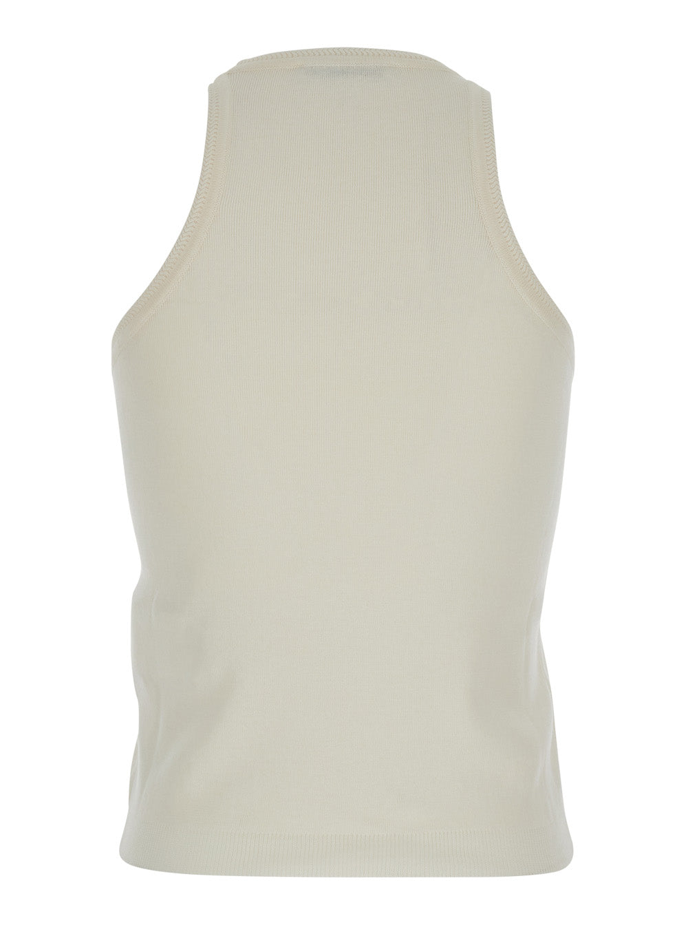 Max Mara Women 'Arness' White Sleeveless Top With Halterneck In Cotton Woman