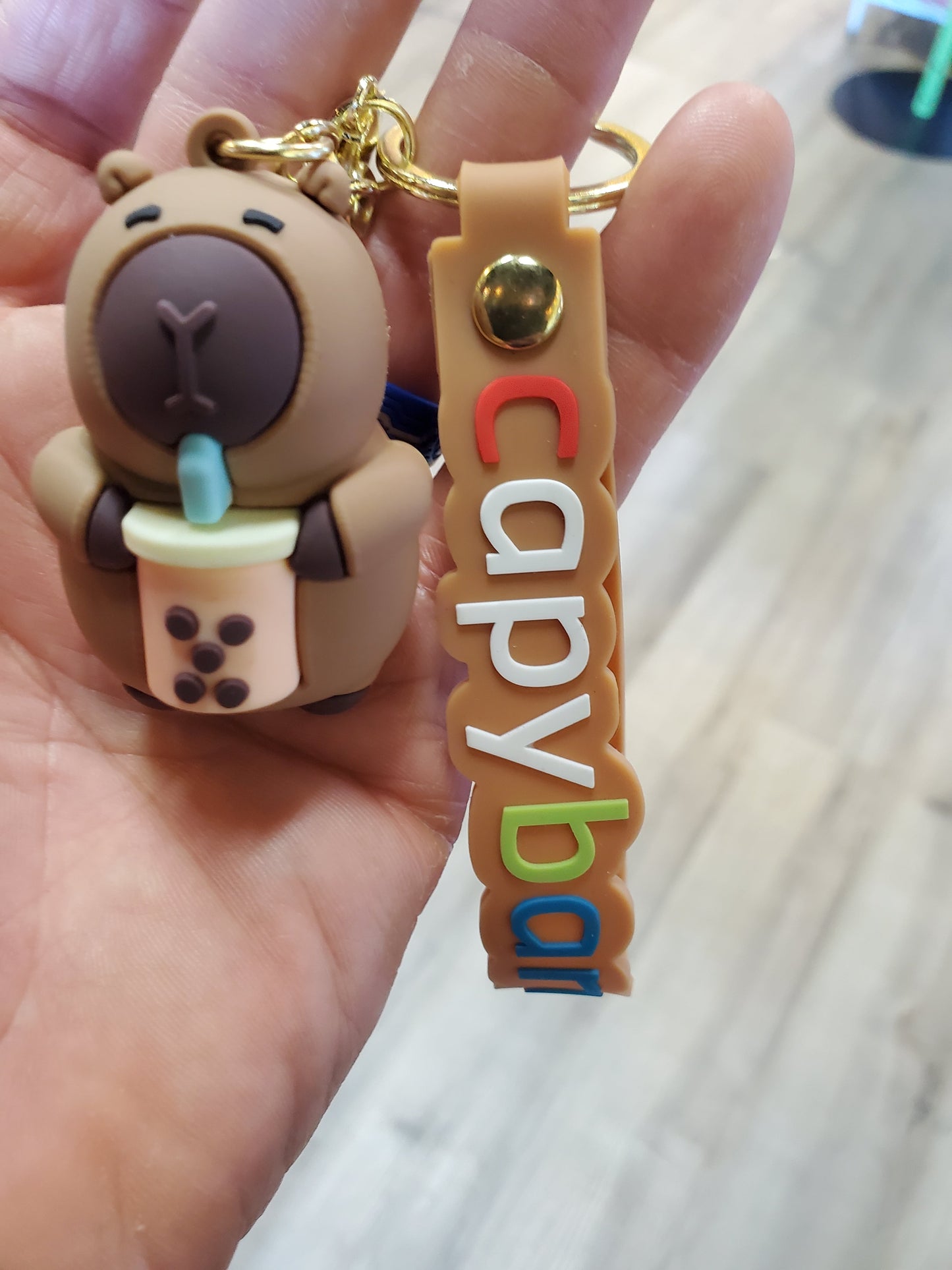 Capybara Bag Clip w/Keychain