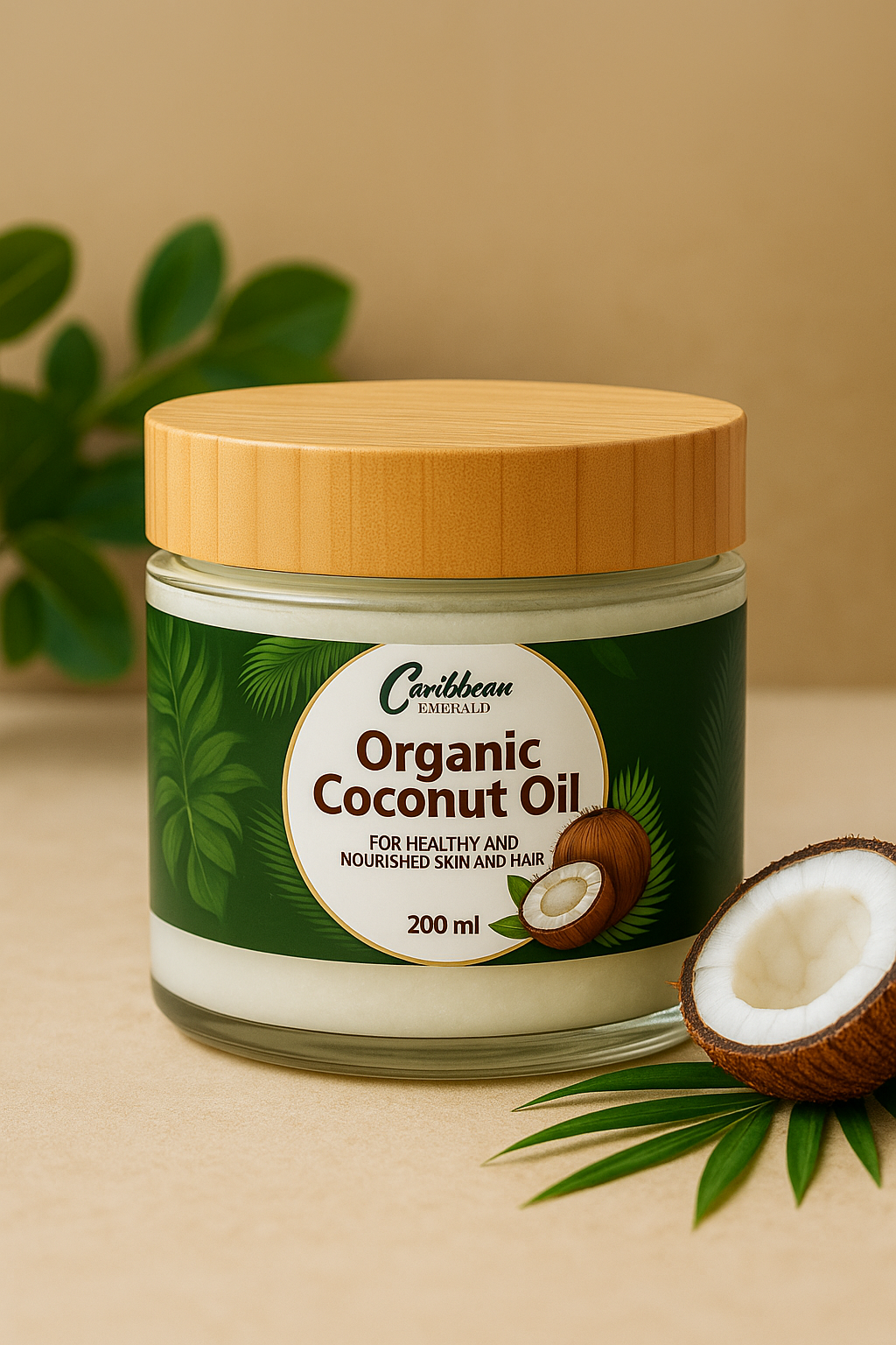 Caribbean Emerald Tropical Spirit Sugar Scrub 250ml and Caribbean Emerald Organic Coconut Oil 200ml-2