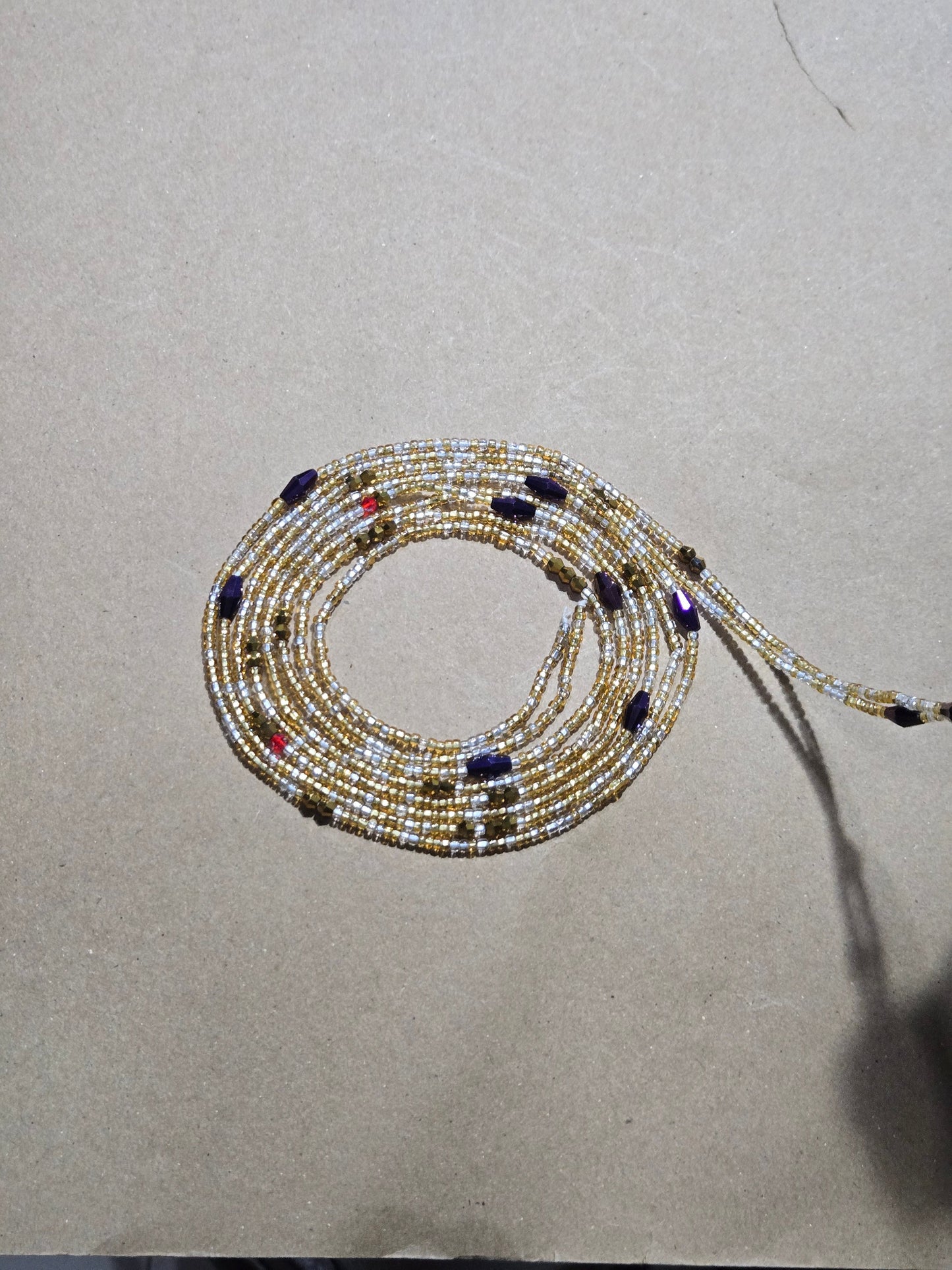 Mixed Waist Beads with  Crystals – Handmade African Tie-On