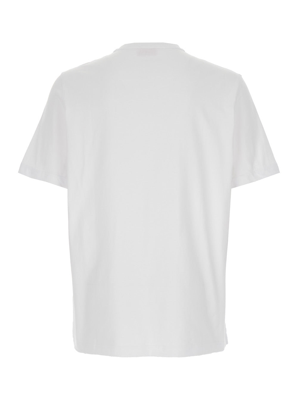 Diesel Men T-Shirt 'T-Adjust-Od' With Logo Patch On The Front In White Cotton For Men