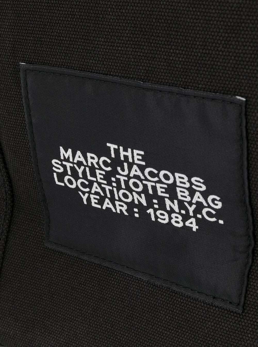 Marc Jacobs Women Tote Bag 'The Large Tote' With Contrast Logo Print In Black Cotton For Women
