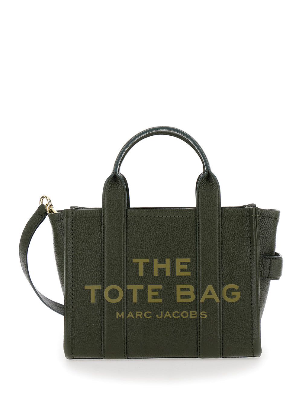 Marc Jacobs Women The Tote Bag Media In Green Hammered Leather For Women