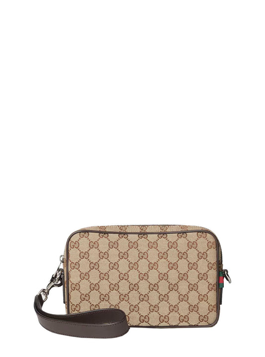 Gucci Men Gg All-Over Ecoleather Crossbody Bag For Men