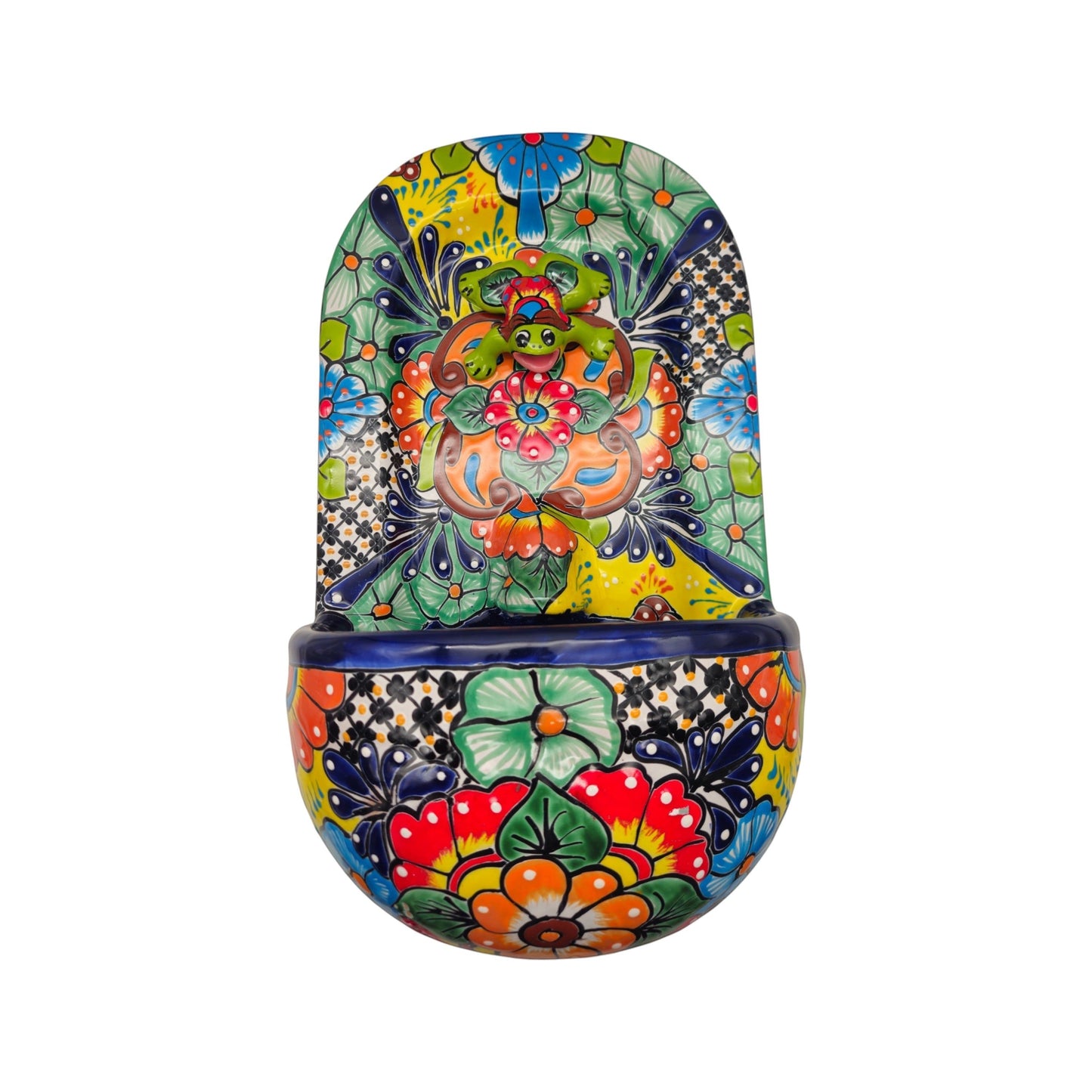 Talavera Wall Fountain | Handcrafted Mexican Ceramic Water Feature