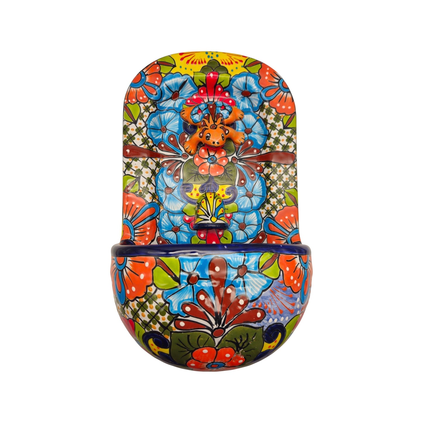 Talavera Wall Fountain | Handcrafted Mexican Ceramic Water Feature