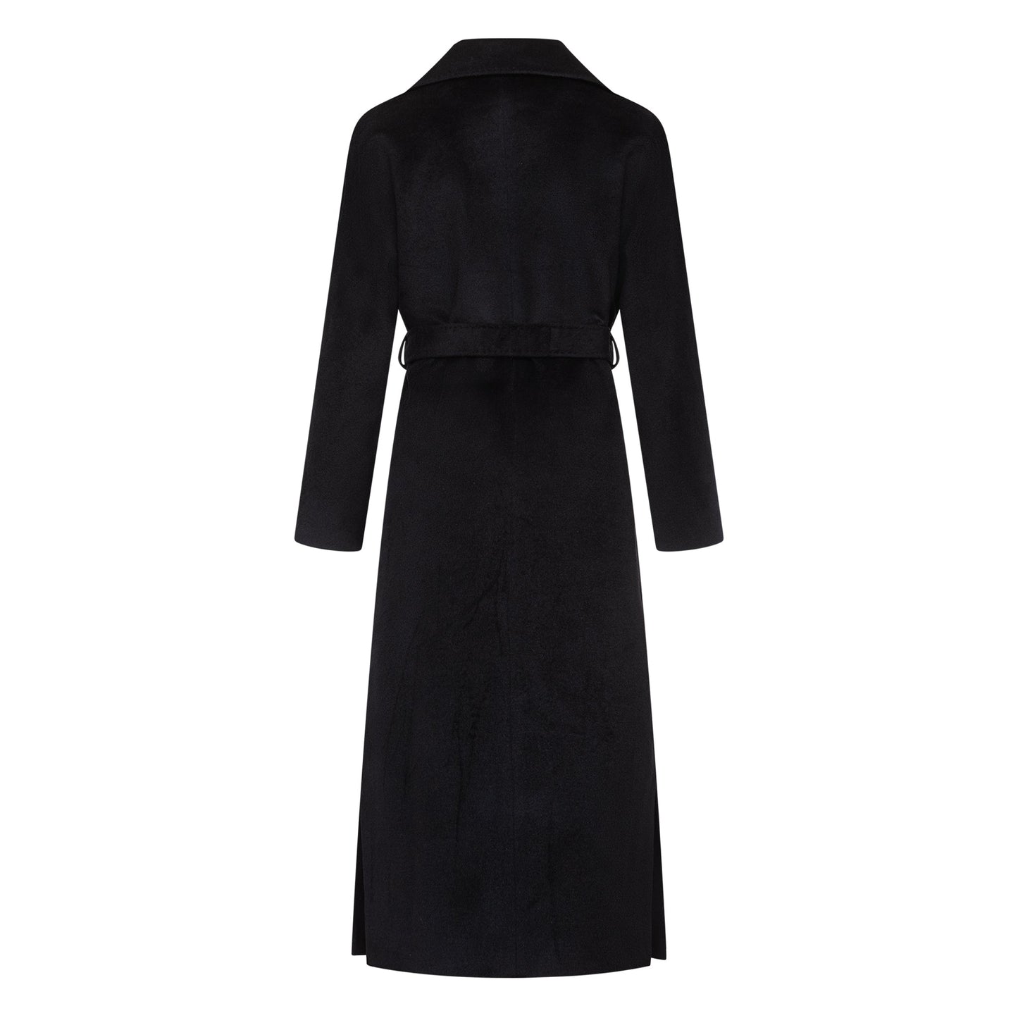 Cambridge Comfort Wraparound Wool Cashmere Coat in Black