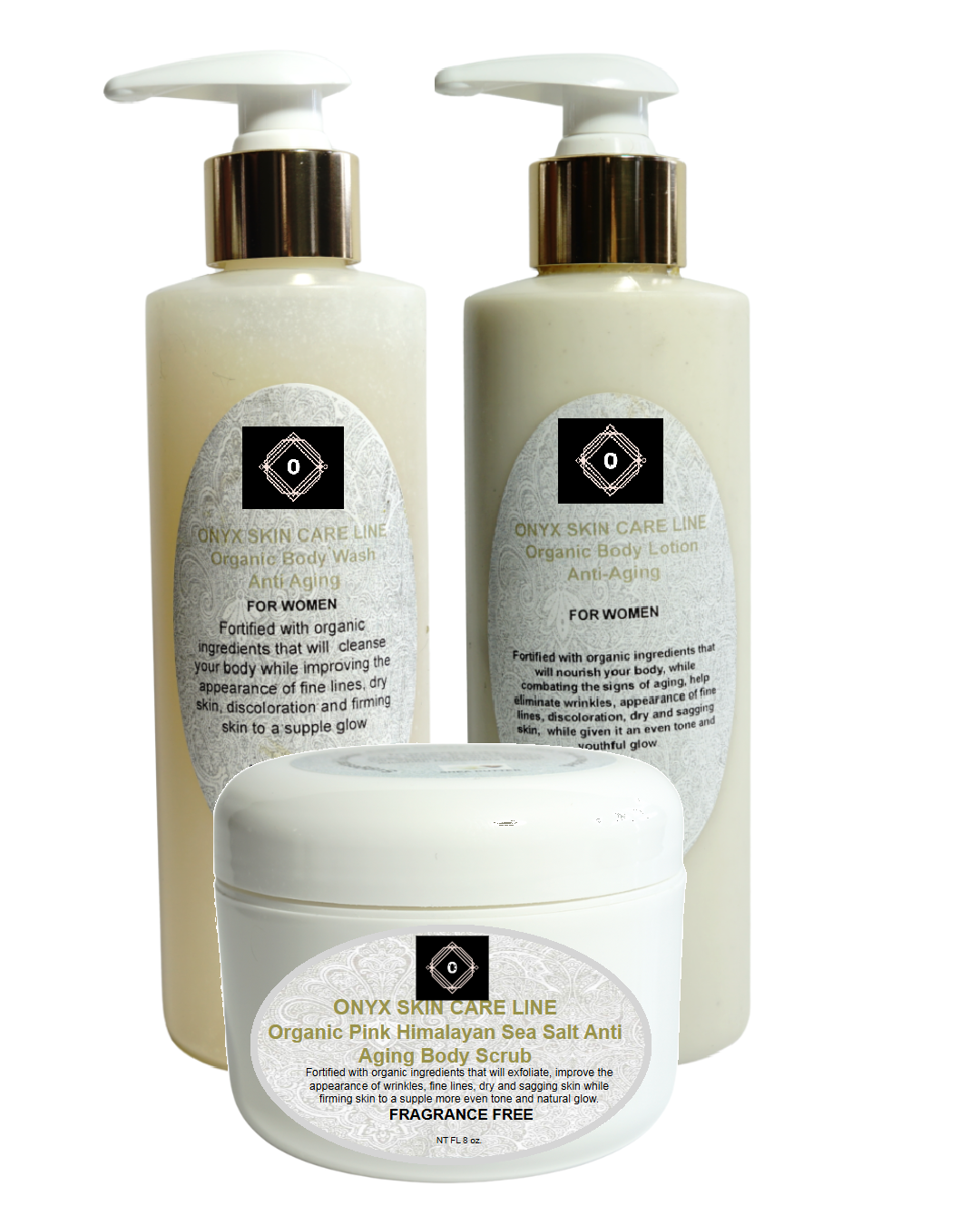 THREE STEP ORGANIC ANTI-AGING BODY SYSTEM - Eleven Fragrances - for Women-0