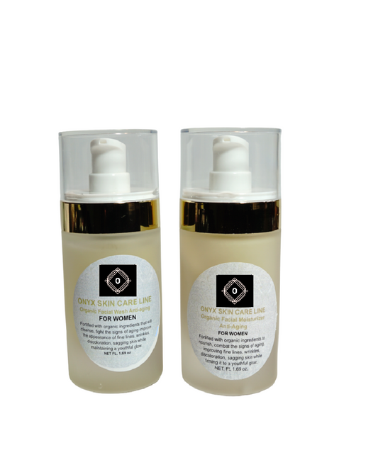 Organic Two-Step Anti-Aging Facial System - Wash and Moisturizer - For WOMEN-0