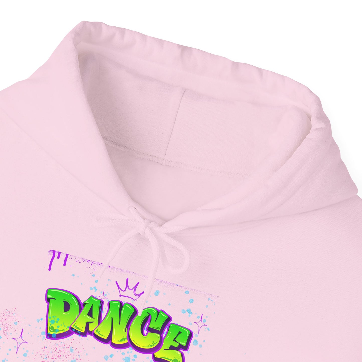 Colorful Dance Hoodie for Creative Spirits, Cozy Unisex Hooded Sweatshirt, Perfect for Parties, Dance Classes, Gifts