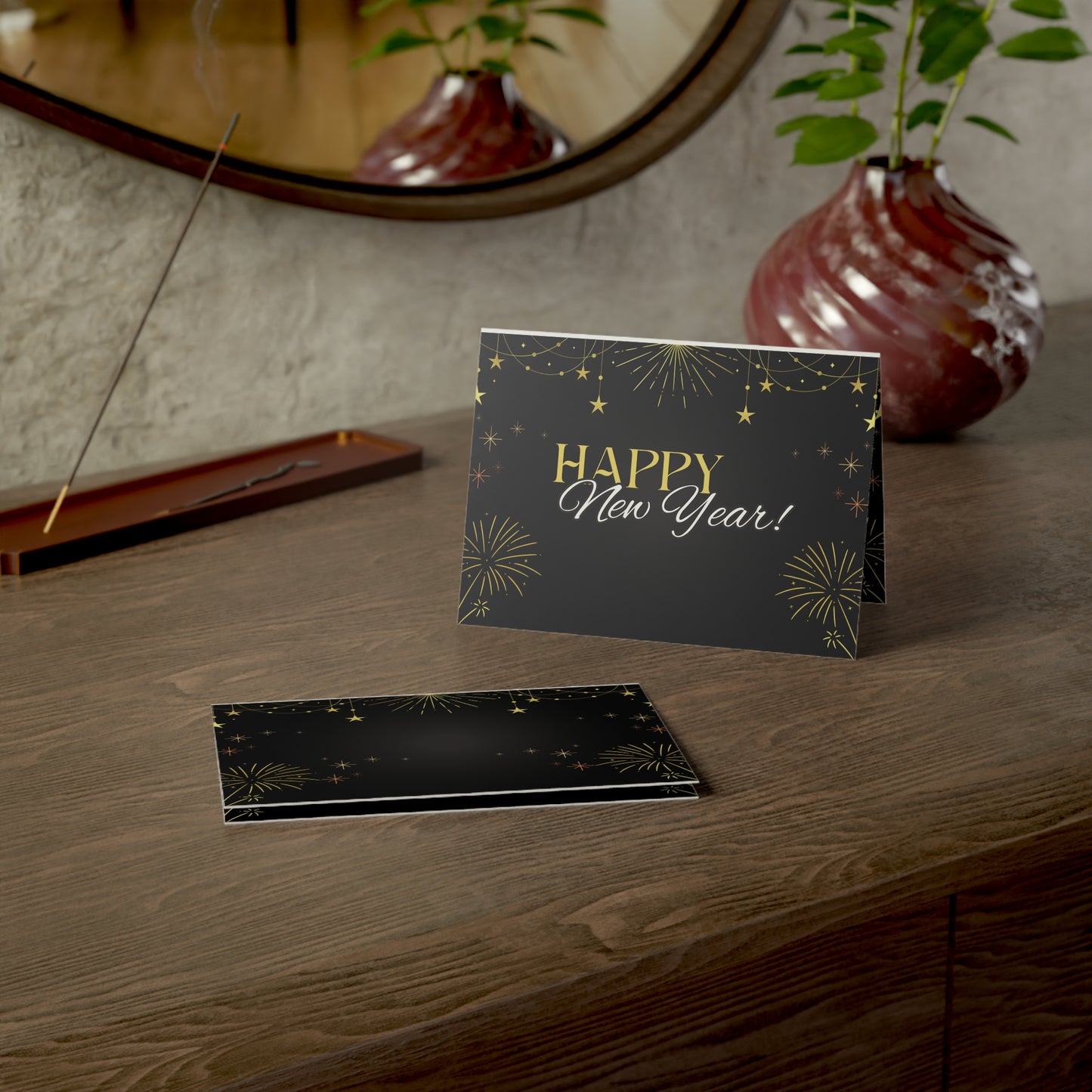 Stylish New Year Greeting Cards - Festive Holiday Stationery for Celebrations, Invitations, Gift Cards, and Special Occasions